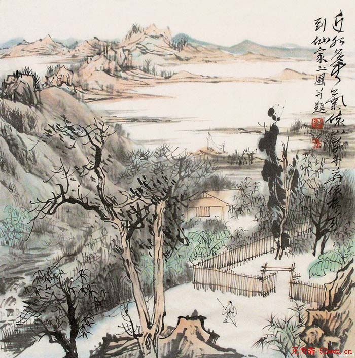 陈玉圃中国画山水作品欣赏 图2