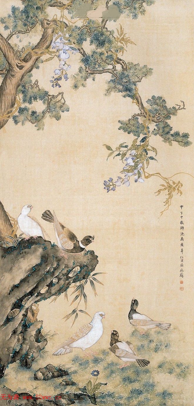 晚清宫廷画师之首屈兆麟中国画作品欣赏 图3