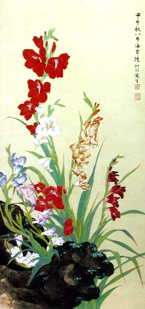 陆抑非花鸟画欣赏 图3