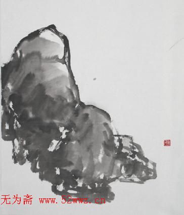 花鸟画石头的画法 图4