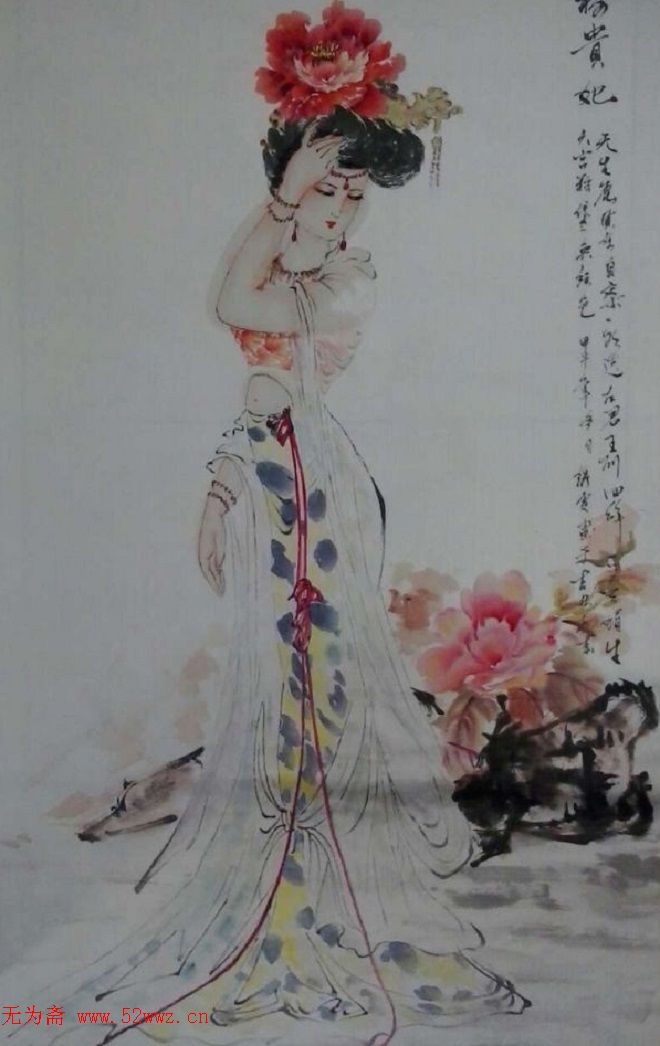 丁绣雯女画家花鸟人物画作品欣赏 图1