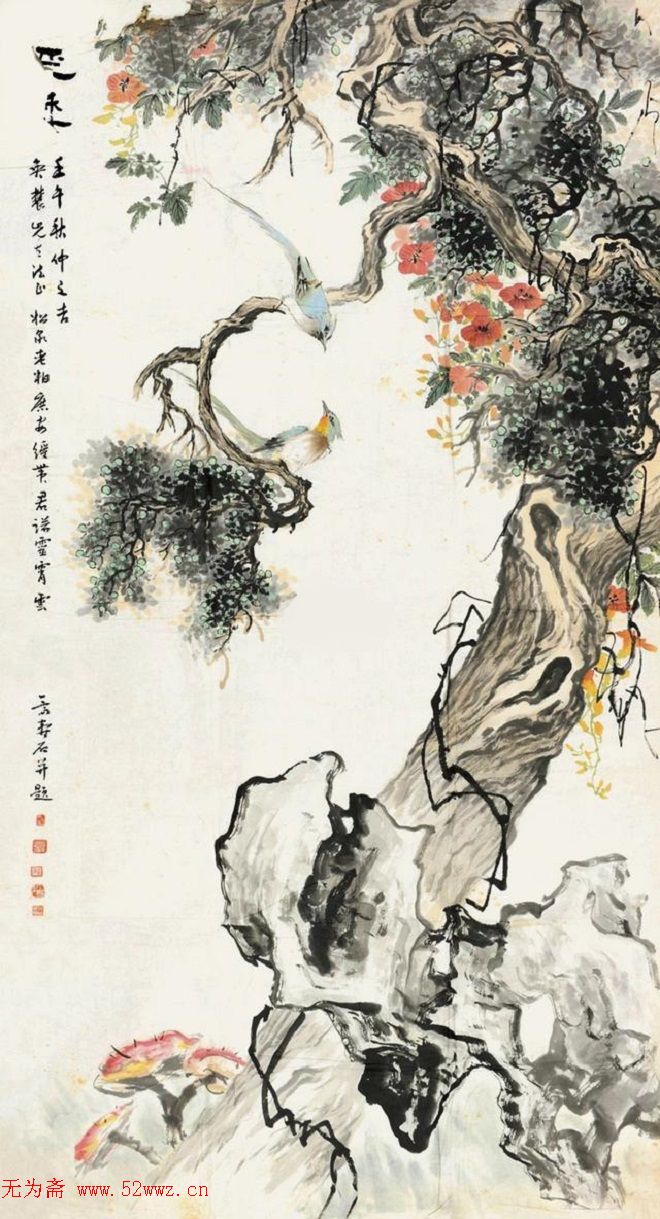 晚清海派画家沈一斋花鸟画作品欣赏 图2