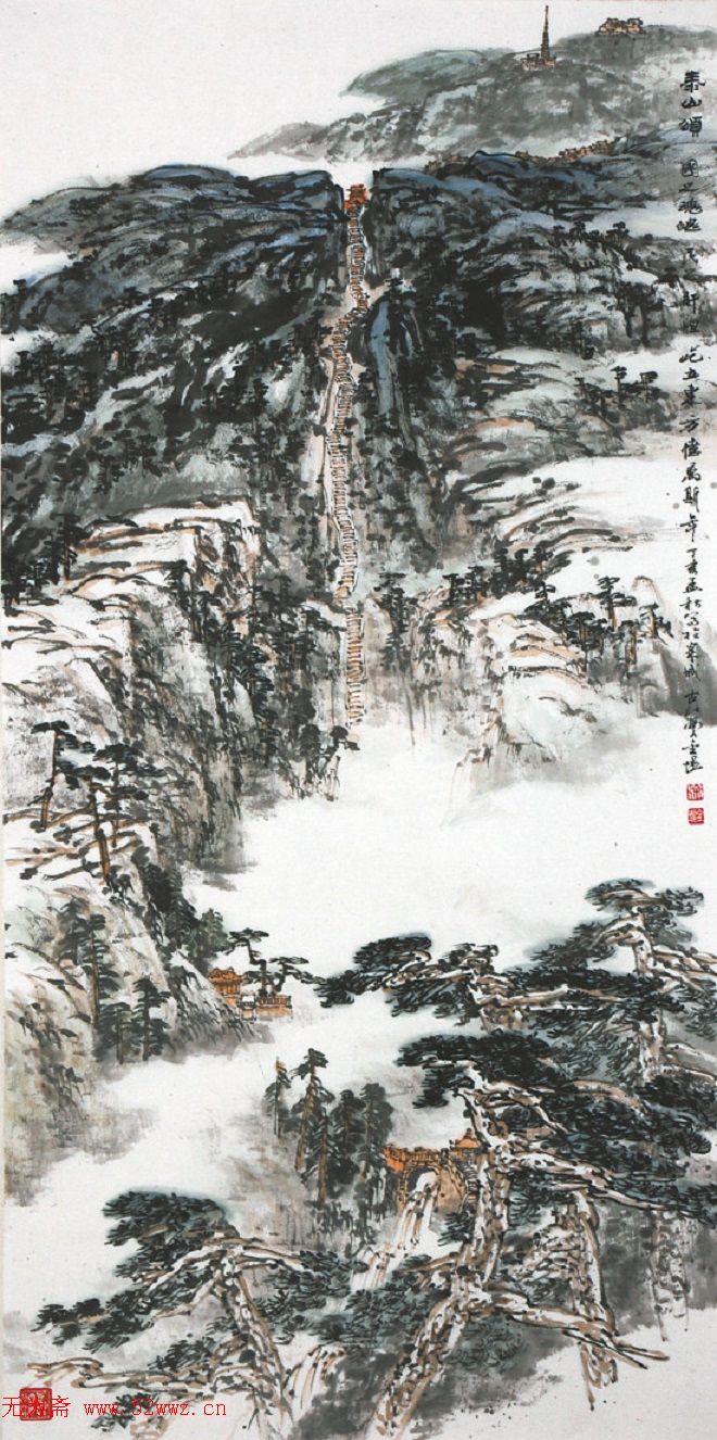 传统气息浓郁--徐金堤山水画作品欣赏 图1