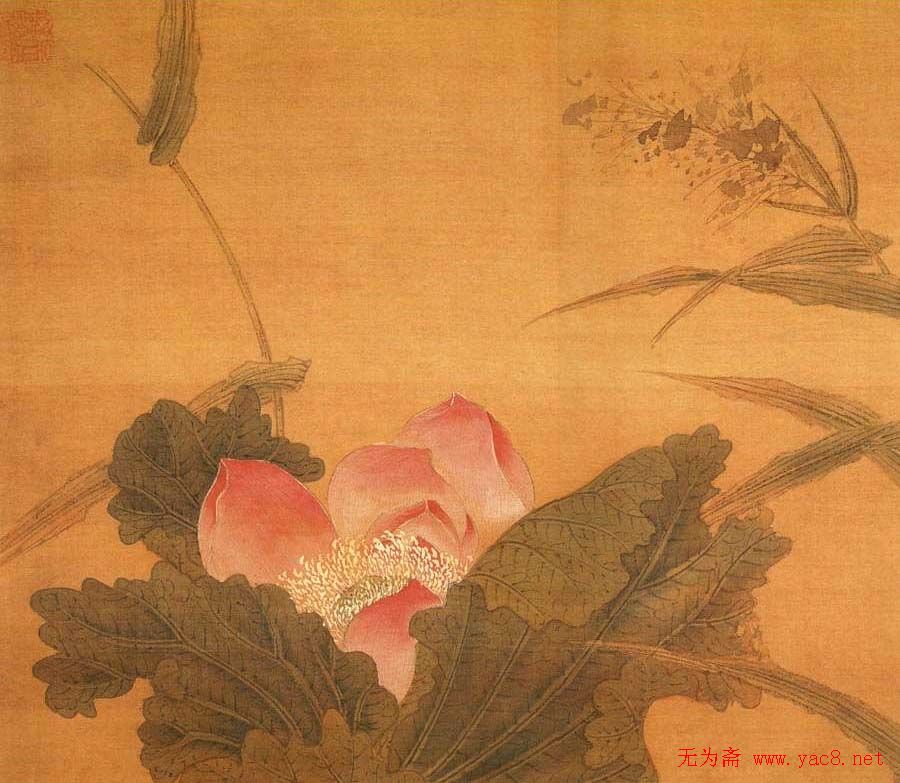 元代著名画家钱选花鸟画册页 图1