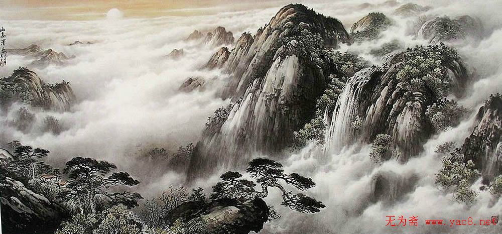 吴其才中国画山水作品欣赏 图1