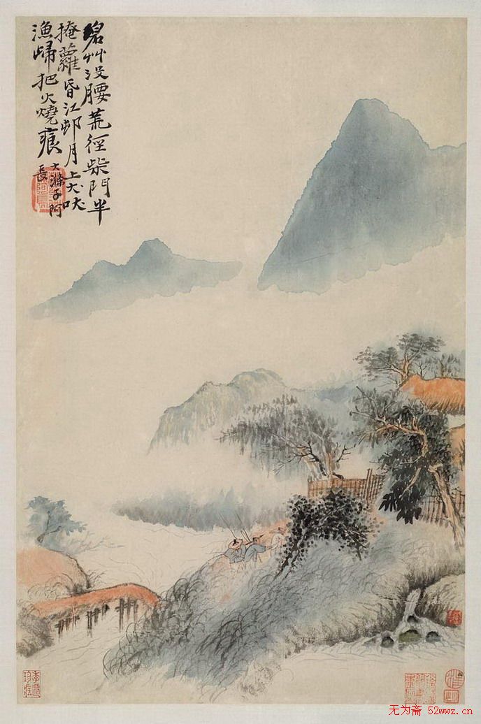 石涛山水画十二帧册 图1