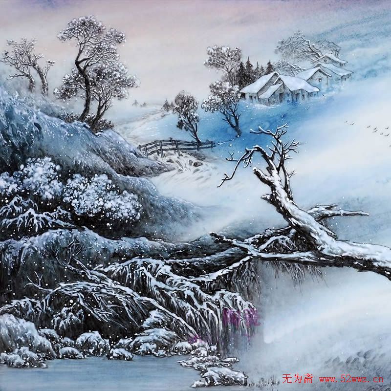 雪景艺术瓷板画欣赏 图1